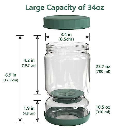 Glass Pickle Jar (34 Fl Oz)
