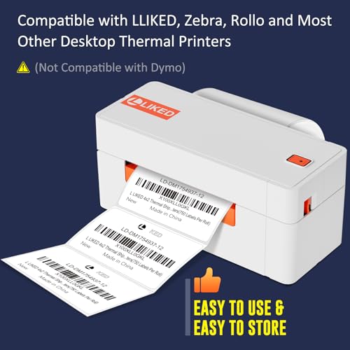 L LIKED 4" x 2" Direct Thermal Labels (750 Count)