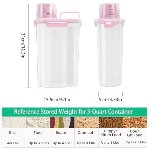 Rice Container 2 Pack 5 Lbs Cereal Container Storage (2 Count)