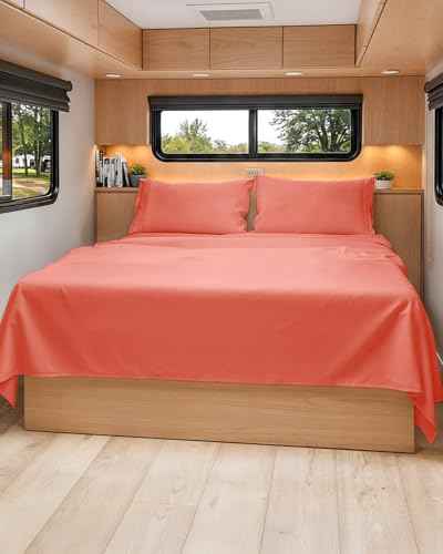 Short Queen Size 4 Piece Bed Sheet Set