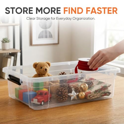 Storage Bins with Lids (6 Count)