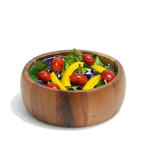 Woodard & Charles Acacia Wood Individual Salad & Snack Bowl