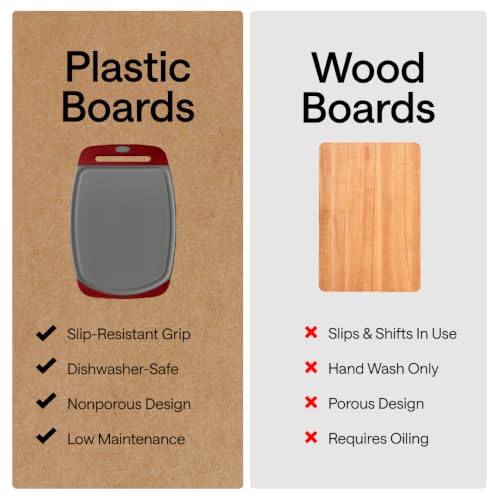 BPA Free Reversible Kitchen Cutting Board (3 Count)