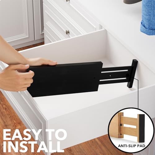 Bamboo Dresser Drawer Dividers 6 Pack (6 Count)