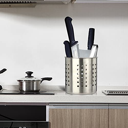 Stainless Steel Utensil Holder Kitchen Holder Restaurant Cooking Utensil Holder for Forks Spatula