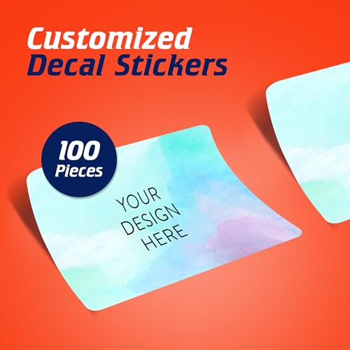 Custom Vinyl Stickers Your Image (100 Count)