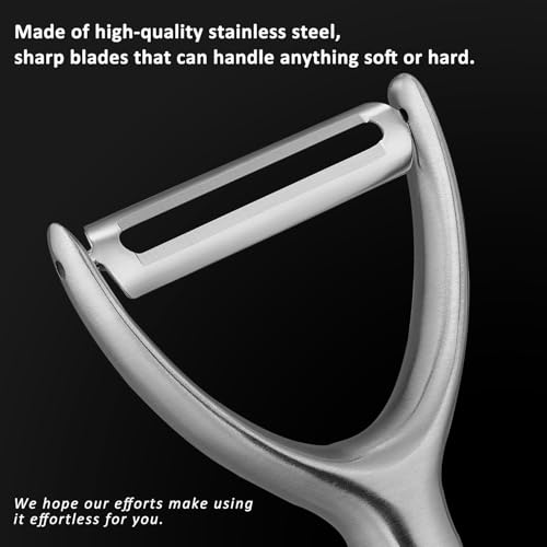 Premium Y Type 304 Stainless Steel Multifunctional Kitchen Peeler Real Wood Handle Ultra Sharp Blade Vegetable Potato Apple