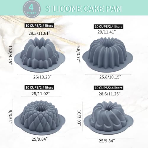 4 Pieces Silicone Cake Pan (4 Count)