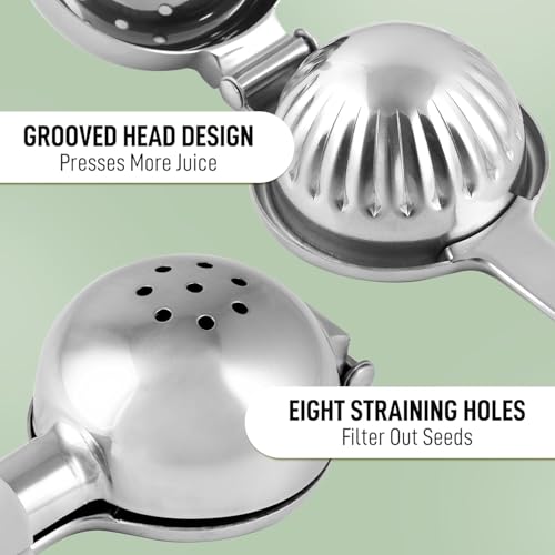 Lemon Squeezer Stainless Steel with Premium Quality Heavy Duty Solid Metal Squeezer Bowl