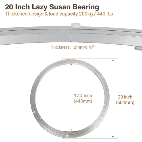 20 Inch Lazy Susan Aluminum Alloy Rotating Turntable Bearing
