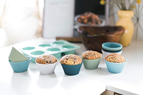 Reusable Silicone Baking Cups Gift Set Bundle (60 Count)