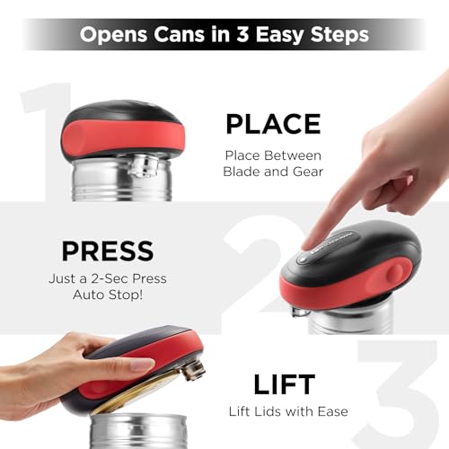 One-To-Go Electric Can Opener, Red