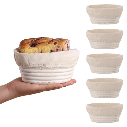 6 Pcs Banneton Bread Proofing Basket Oval Sourdough Bread Basket (6 Count)
