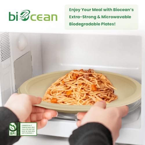 9 Inch Compostable Plates [125 Pack] (125 Count)