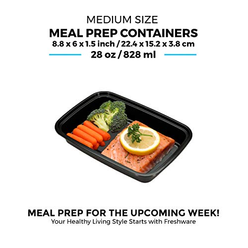 Meal Prep Containers 1 Compartment Food Storage Containers with Lids (50 Count)
