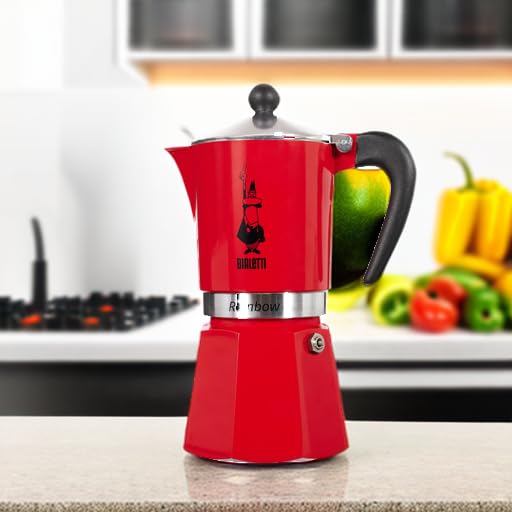 Rainbow Moka Pot in Red