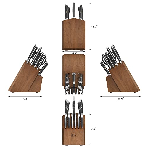 ELBERT Series German Steel Forged Knife Block Sets (17 Count)