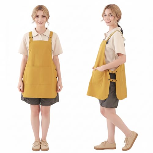 Waterproof Reversible Adjustable Bib Apron with 3