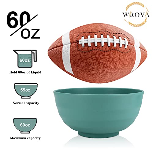 Wheat Straw Bowls Set 60 OZ Unbreakable Large Cereal Set of 6