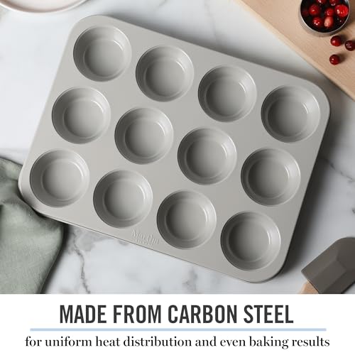 Gallen 12 Cup Nonstick Carbon Steel Muffin and Cupcake Pan