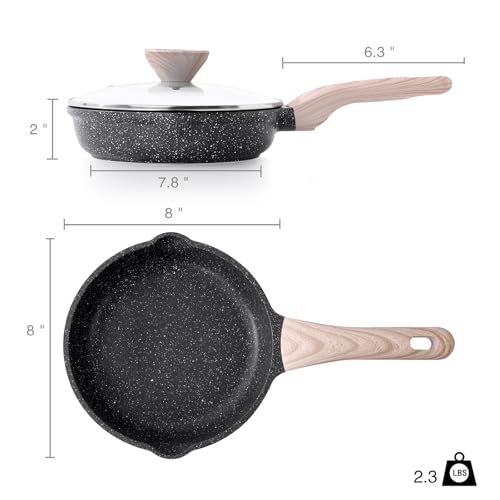 Non Stick Frying Pan Skillet with Lid