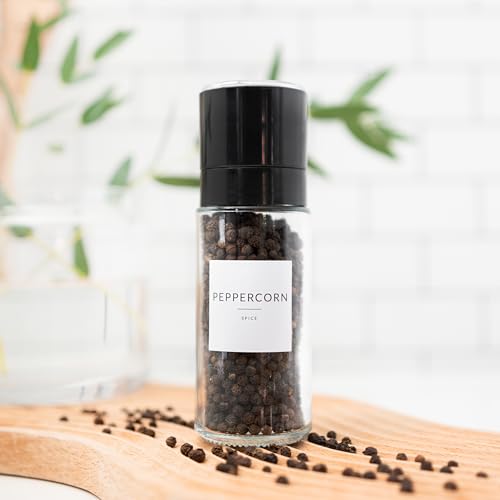 Glass Spice Jars with Label (24 Count)