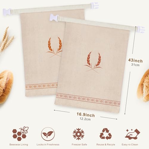 Beeswax Bread Bags 2 Pack (2 Count)