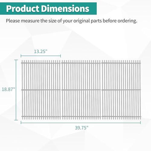 18 7 8" 304 Stainless Steel Grill Grates for Weber Genesis ii E