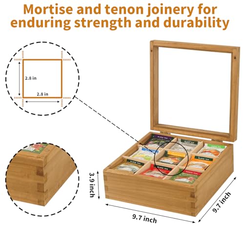 Wood Tea Bag Organizer