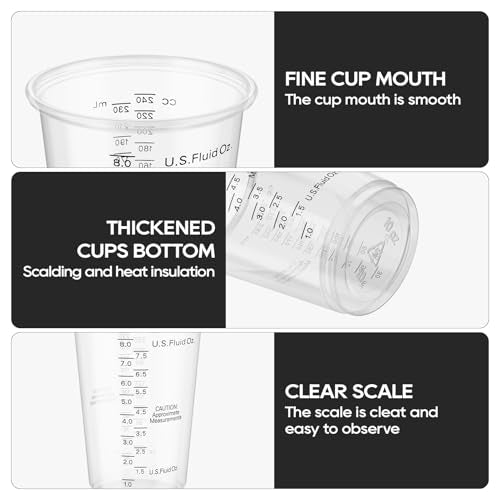 Plastic Measuring Cups 8OZ (200 Count)