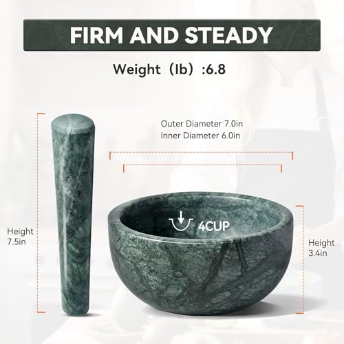 Luxury Marble Mortar and Pestle Set