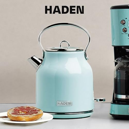 Heritage 1.7 Liter Stainless Steel Retro Electric Tea Kettle with Auto Shutoff and Dry Boil Protection