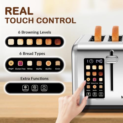 4 Slice Toaster with Touch Screen Control