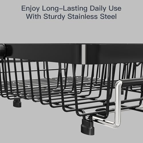 Expandable Dish Drying Rack Over The Sink with Anti Slip Grip