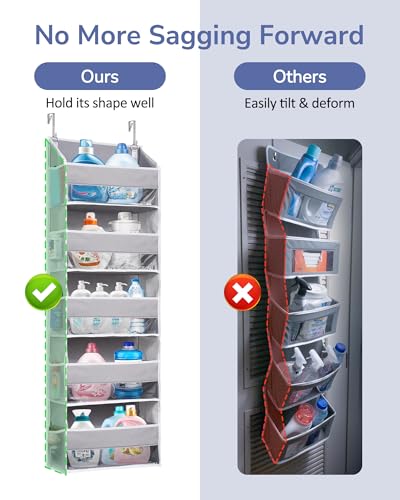 2 Pack 5 tier Over the Door Organizer Light Gray (2 Count)