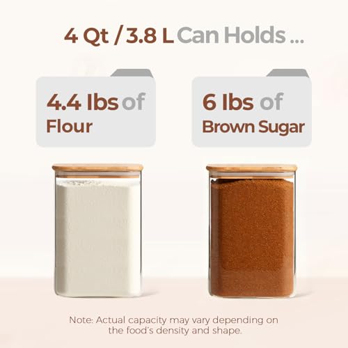 Flour Sugar Storage Containers 4 Qt (2 Count)