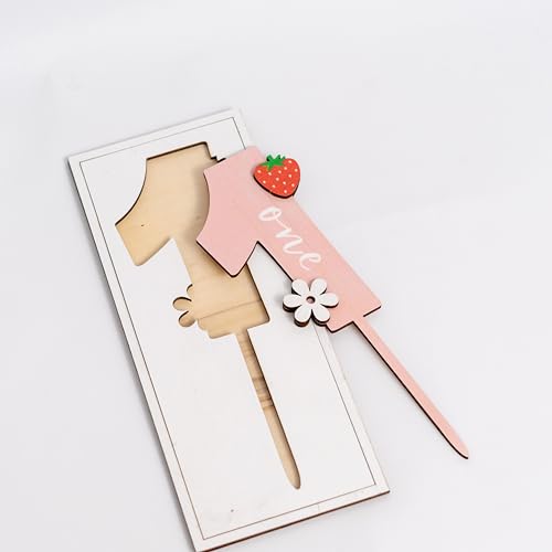 Strawberry One Cake Topper
