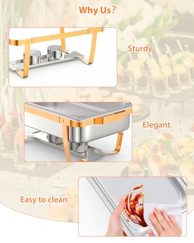 Chafing Dishes for Buffet 2 Pack (22 Count)