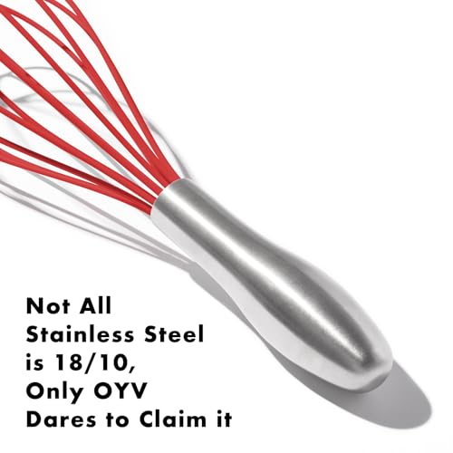 10 Inch Red Silicone Whisk
