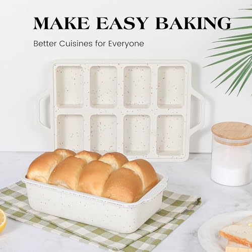 2 Pcs Mini Loaf Pans with Metal Reinforced Frame (2 Count)