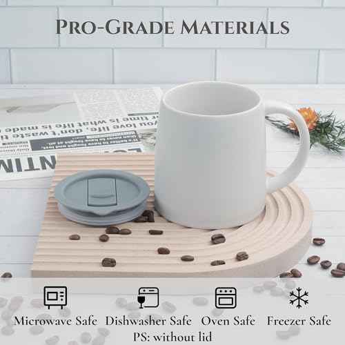 14 oz Ceramic Coffee Mug with Lid