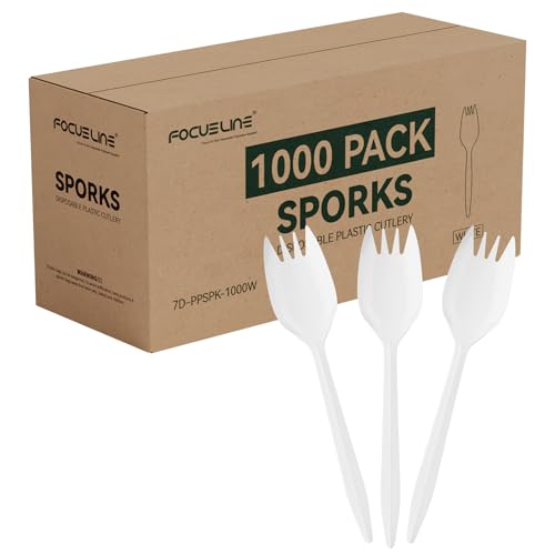 1000 Count White Plastic Sporks