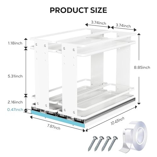 Pull Out Spice Rack Organizer (2 Count)