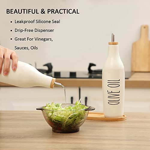 Ceramic Olive Oil Dispenser for Kitchen