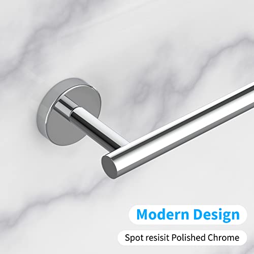 2 Pieces Polished Chrome Bathroom Towel Bar