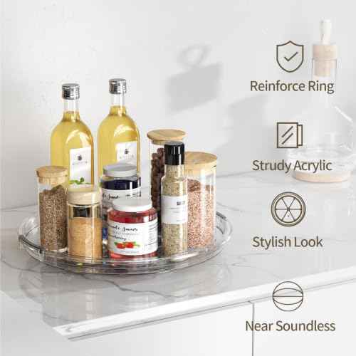 4 Pack 12'' Lazy Susan Organizer Turntable for Cabinet (4 Count)