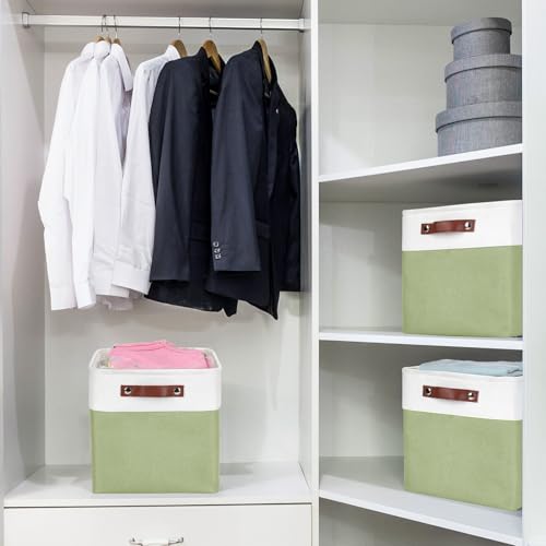 Collapsible Fabric Storage Cubes 11x11 Cube Storage Bins (4 Count)