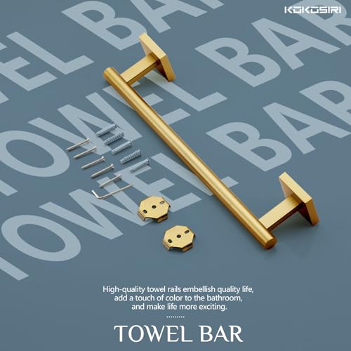 Hand Towel Bar Bathroom Towel Holder for Bath Kitchen Cabinet Towel Ring 12 Inch Brushed Gold Stainless Steel B4005BG