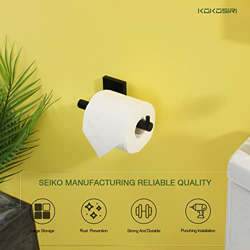 Toilet Paper Holder for Bathroom Toilet Roll Holder Hold Mega Rolls Matte Black Stainless Steel B2005BK