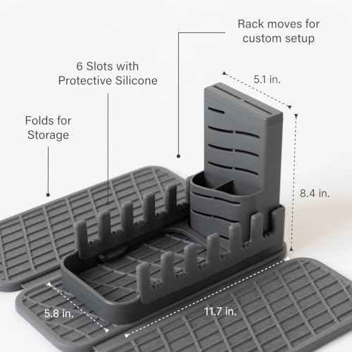 Home Collapsible Dish Drying Rack with Stone Dish Pad